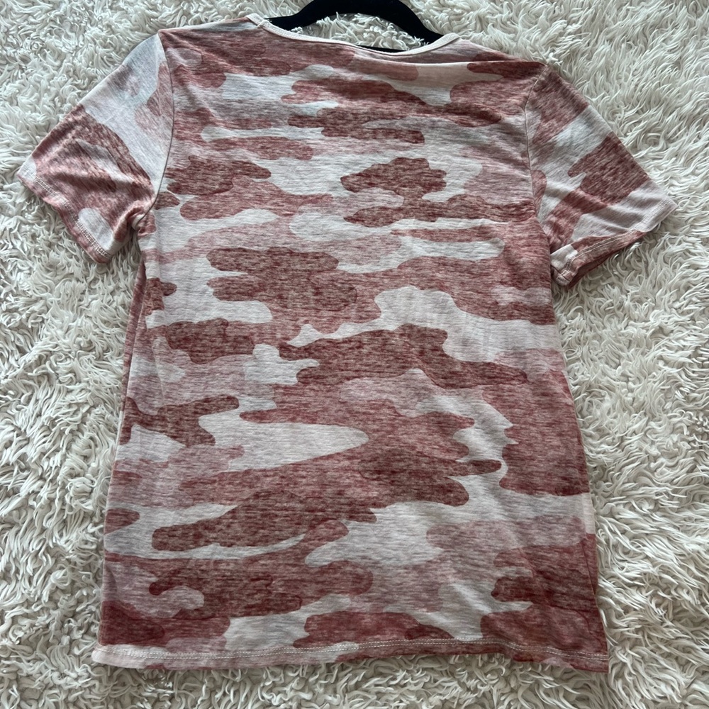 Pink Camo Lace Up Shirt - Picture 3 of 5